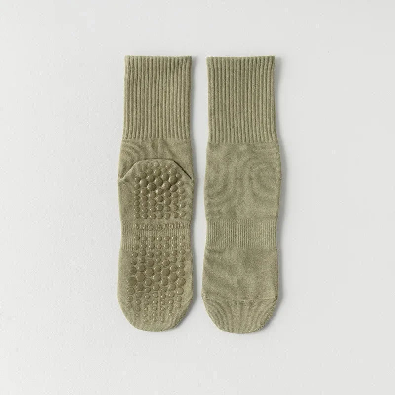 Pilates Grip Socks - Light Olive